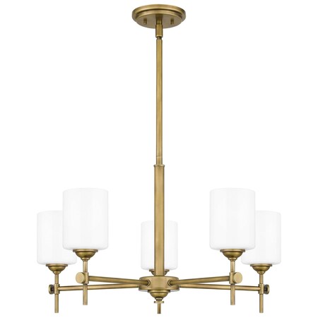 Quoizel Aria 5-Light Weathered Brass Chandelier ARI5026WS